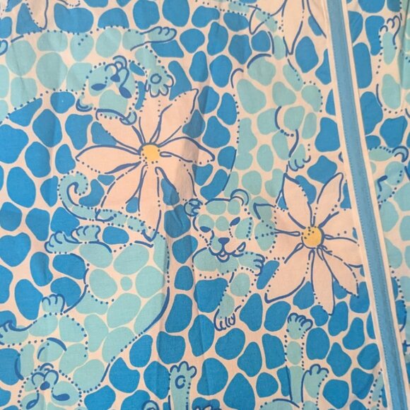 Lilly Pulitzer Leopard Lounge Skirt Blue Skort Size 6 - Picture 3 of 5